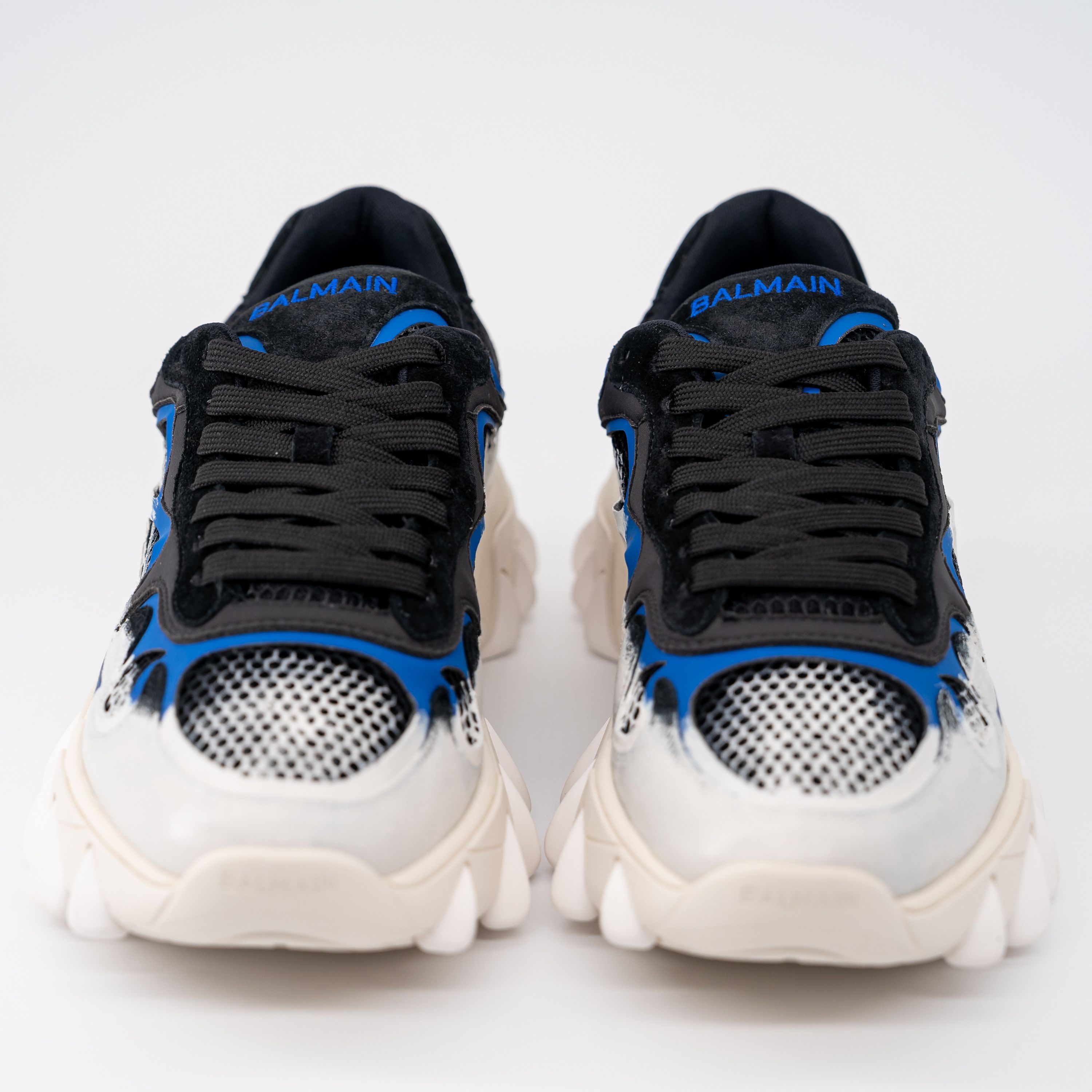 Balmain size 42/ US 9 - Balmain B-East Black Blue painted sneakers Size US 9 / EU 42 - 2 Thumbnail