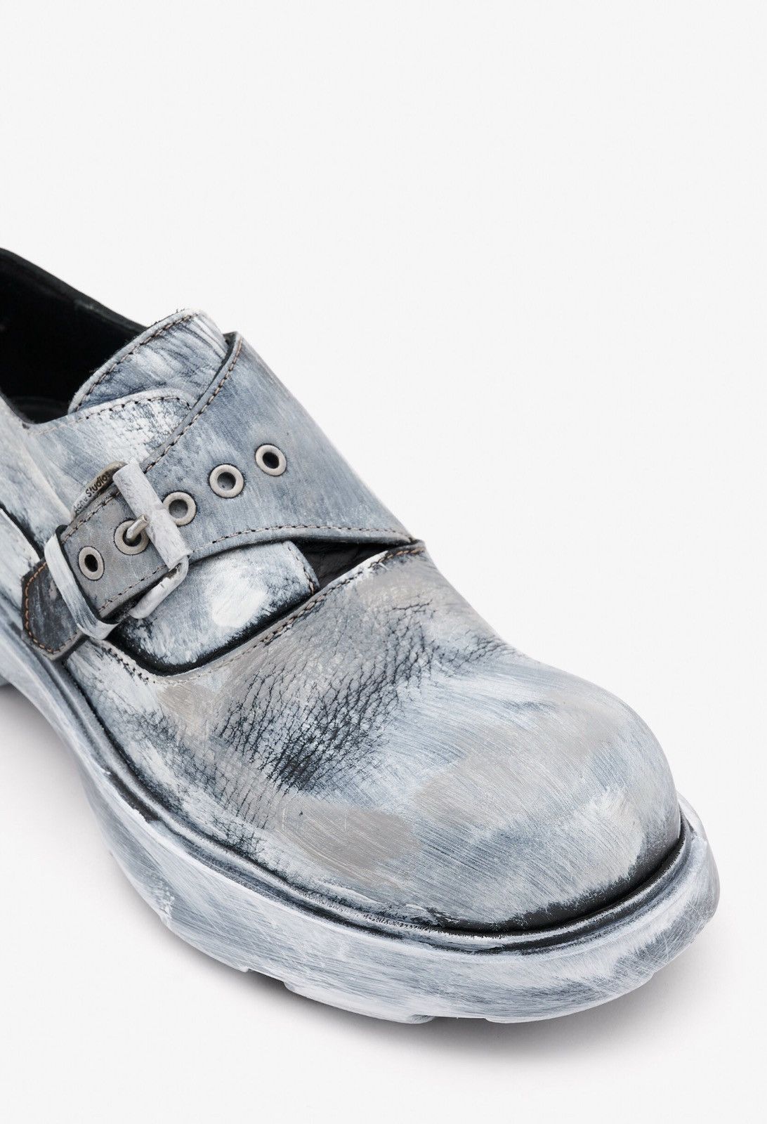 Acne Studios Last Acne Studios Leather Buckle Grey Shoes Size US 8 / EU 41 - 4 Thumbnail