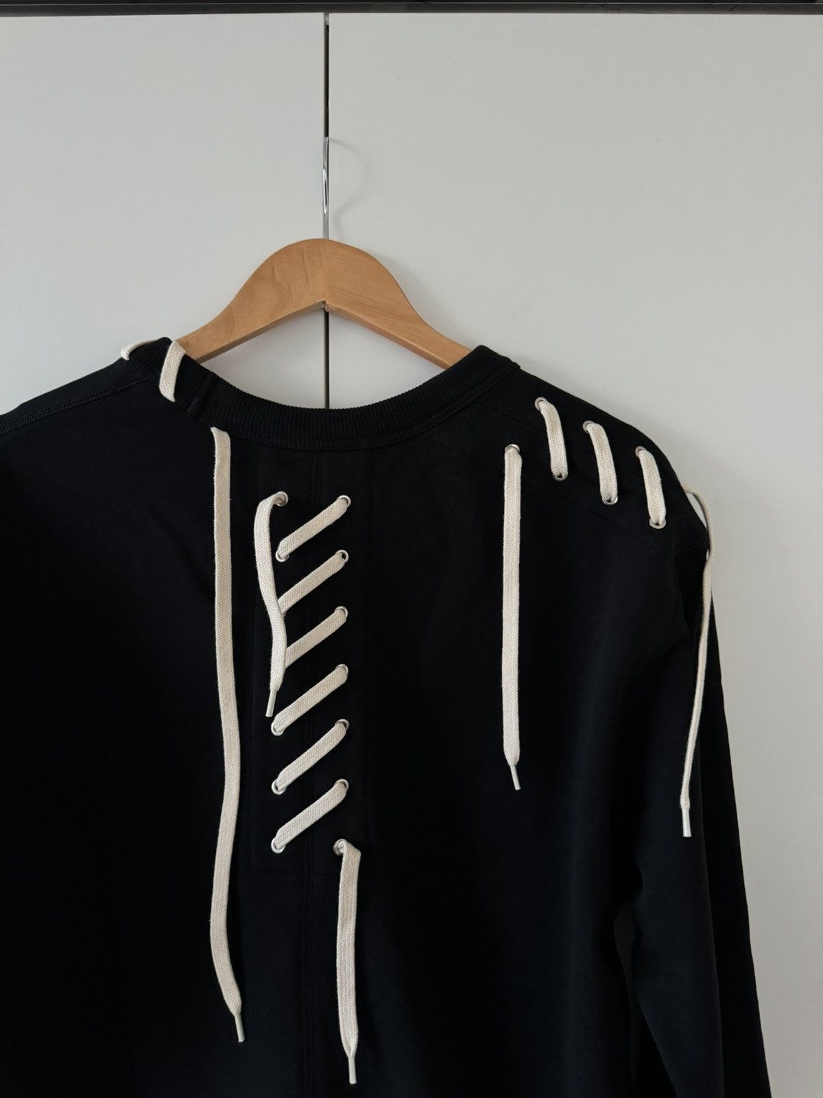 Craig Green Black Laced Sweatshirt FW21 XL Size US XL / EU 56 / 4 - 4 Thumbnail