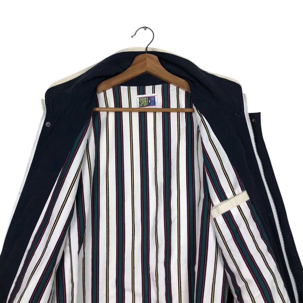 Japanese Brand × Vintage 📌Vintage Bomber Jacket Sport Striped Blanket Issey Miyake Size US M / EU 48-50 / 2 - 15 Thumbnail
