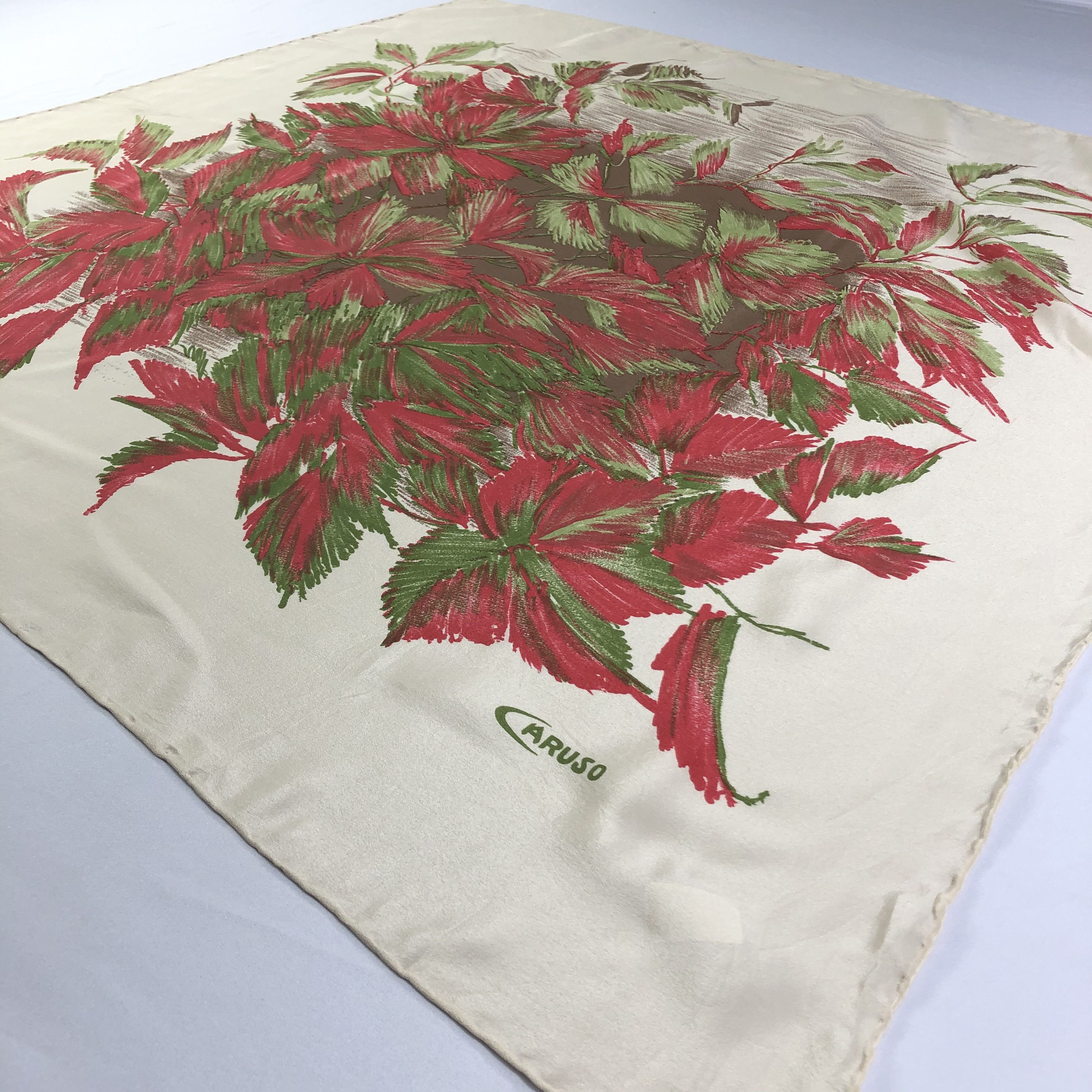 Caruso × Vintage Vintage Caruso Silk Scarf Size ONE SIZE - 4 Thumbnail