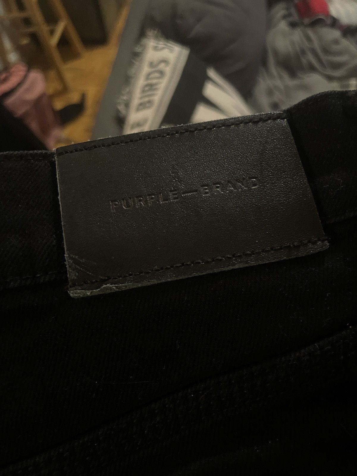 Purple Brand Purple Brand P004-FFBL Flamed Flare Black Size US 34 / EU 50 - 7 Thumbnail