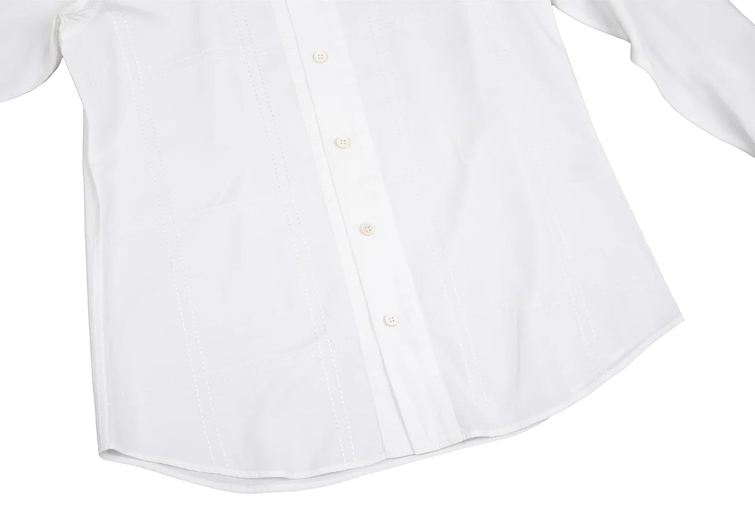 Issey Miyake Front Check Stitch Shirt in White Size US XS / EU 42 / 0 - 9 Thumbnail