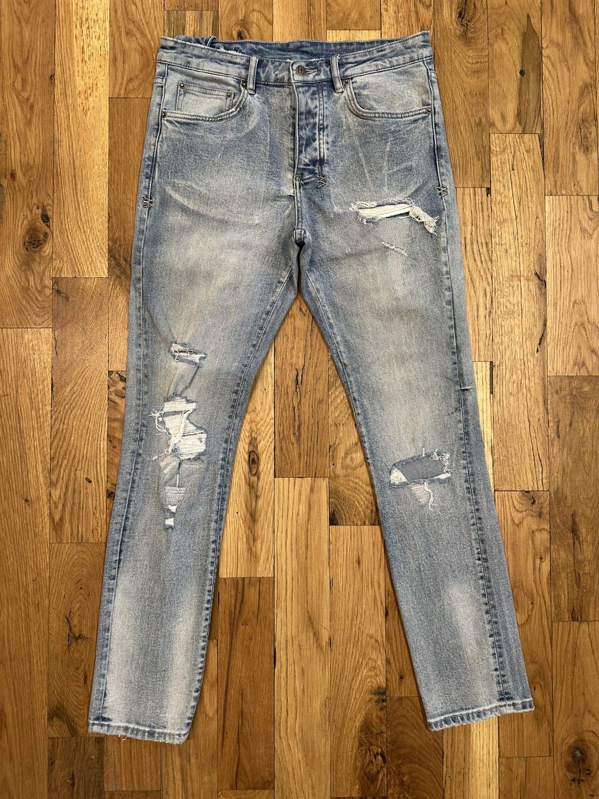 Ksubi Ksubi Knee Distress Blue Denim Jeans Size 31 Size US 31 - 1 Thumbnail