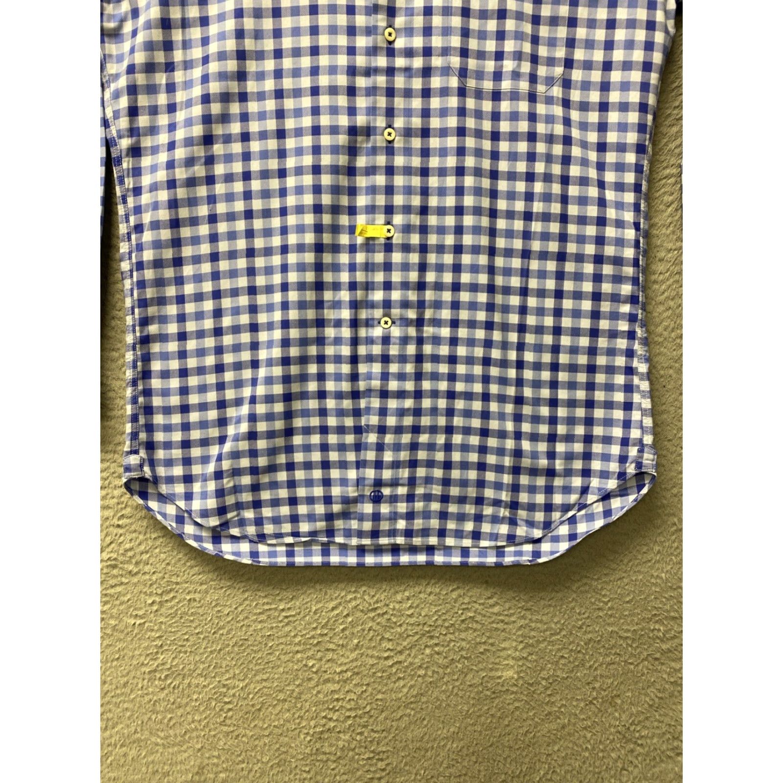 David Donahue DAVID DONAHUE Button Shirt Men’s XL blue Check Cotton Fit Size US XL / EU 56 / 4 - 2 Thumbnail