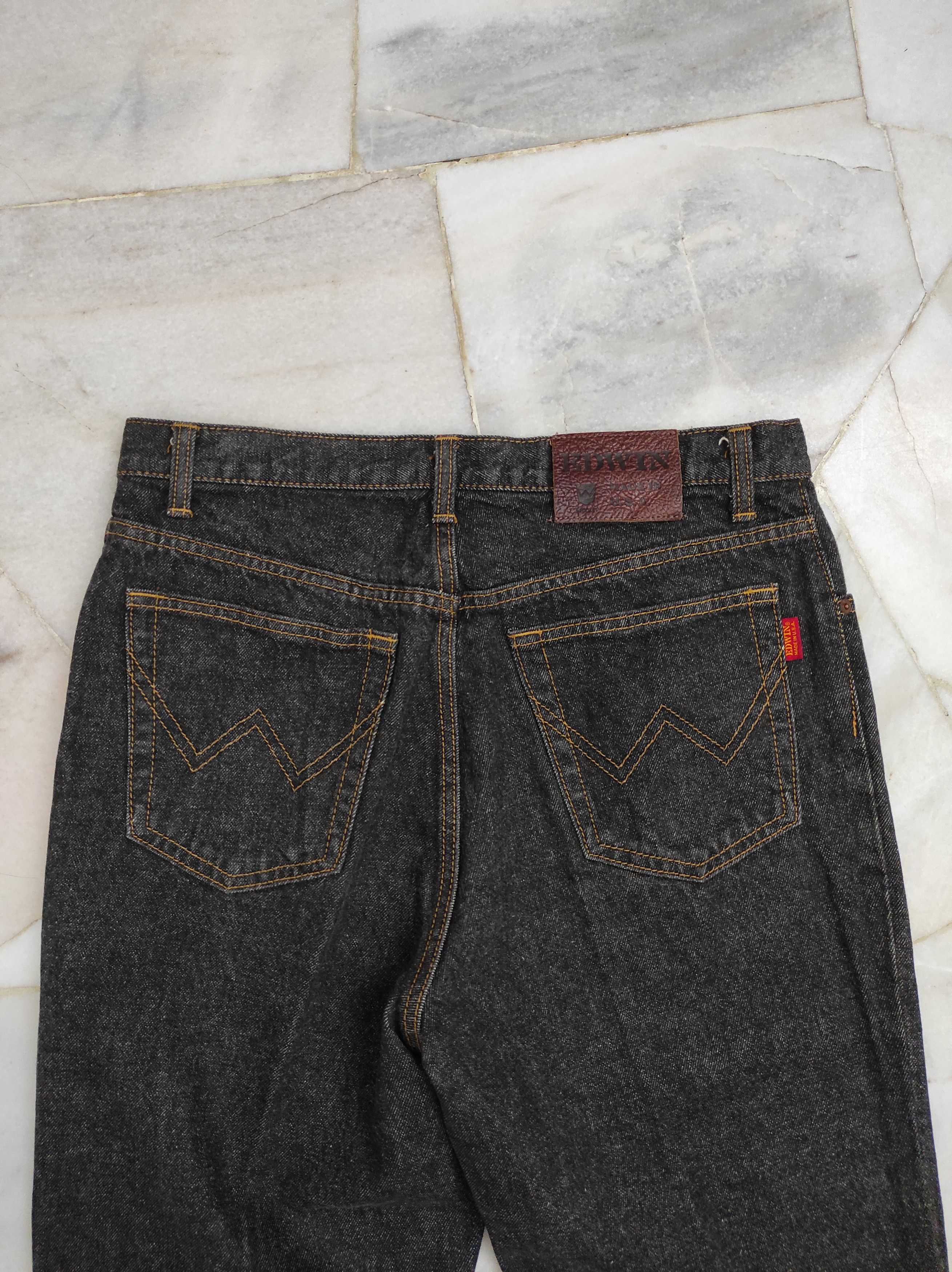 Edwin Vintage Edwin Yarn-dyed Black Denim Made in USA Size US 33 - 11 Thumbnail
