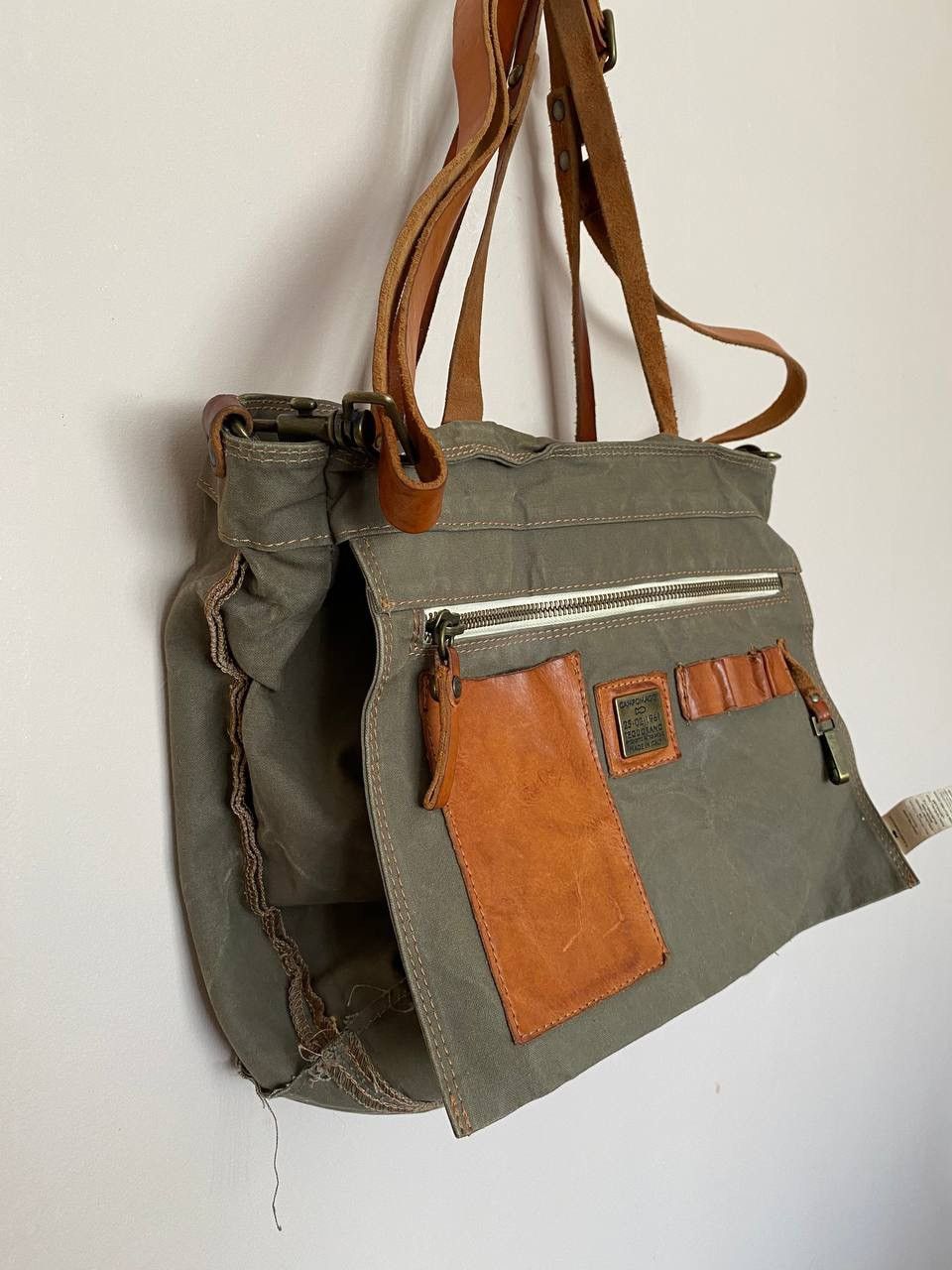 Vintage Campomaggi Teodorano Canvas/Leather Tote Shoulder Bag Size ONE SIZE - 20 Thumbnail