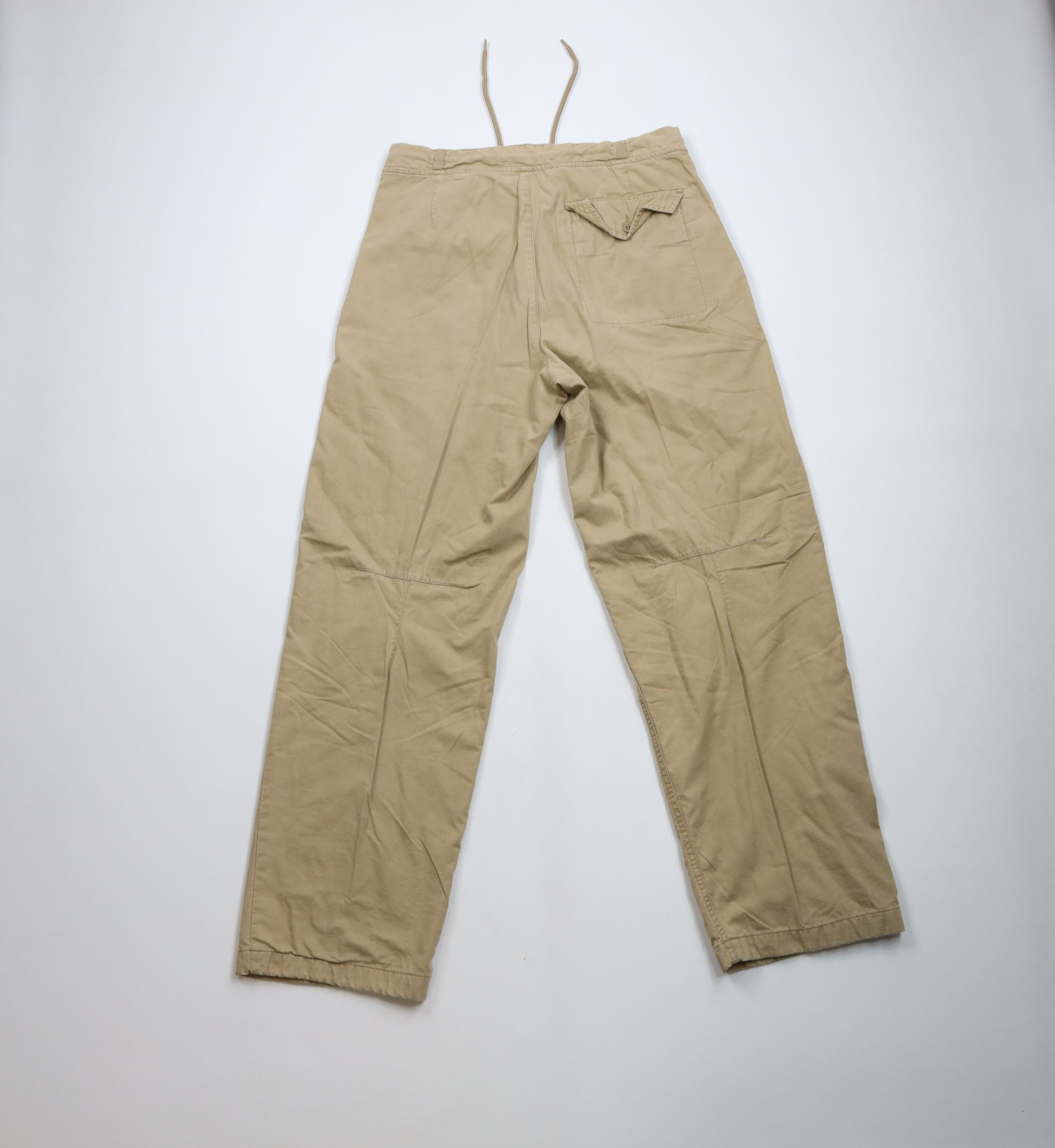 Gap × Vintage Vintage 90s Y2K Gap Chamois Cloth Lined Wide Leg Pants Beige Size US 34 / EU 50 - 7 Thumbnail