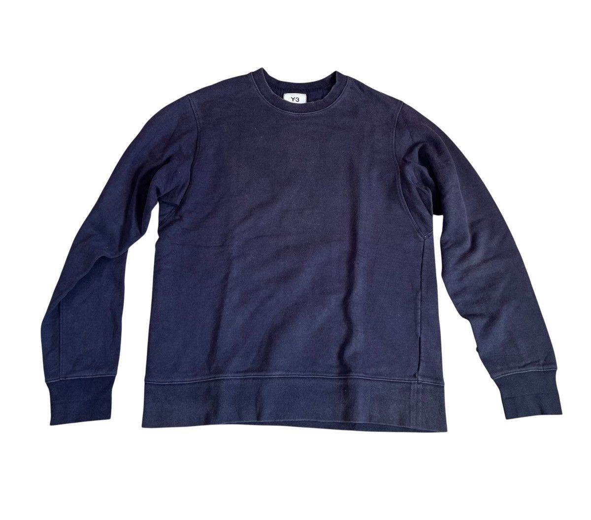 Yohji Yamamoto Yohji yamamoto y-3 faded dark navy logo sweatshirt Size US L / EU 52-54 / 3 - 7 Thumbnail