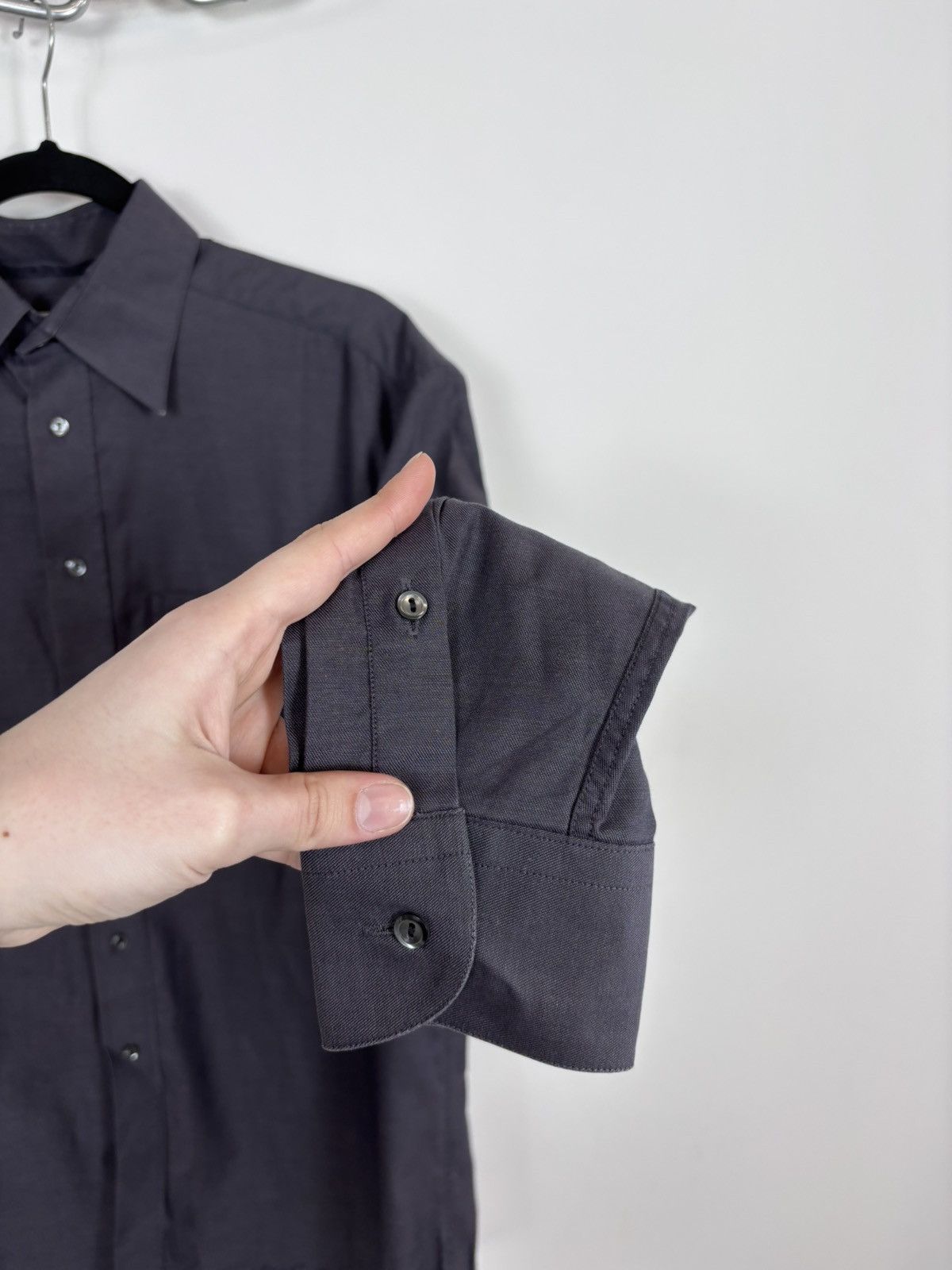 Eton Eton Elastar Vintage Men’s Navy Grey Button Up Shirt Size US XL / EU 56 / 4 - 9 Thumbnail