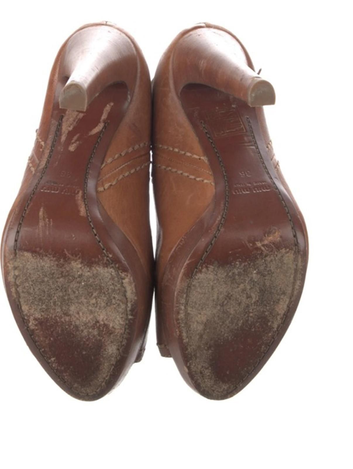 Miu Miu MIU MIU Leather Heeled Booties - SIZE 6 Size US 6 / IT 36 - 5 Thumbnail