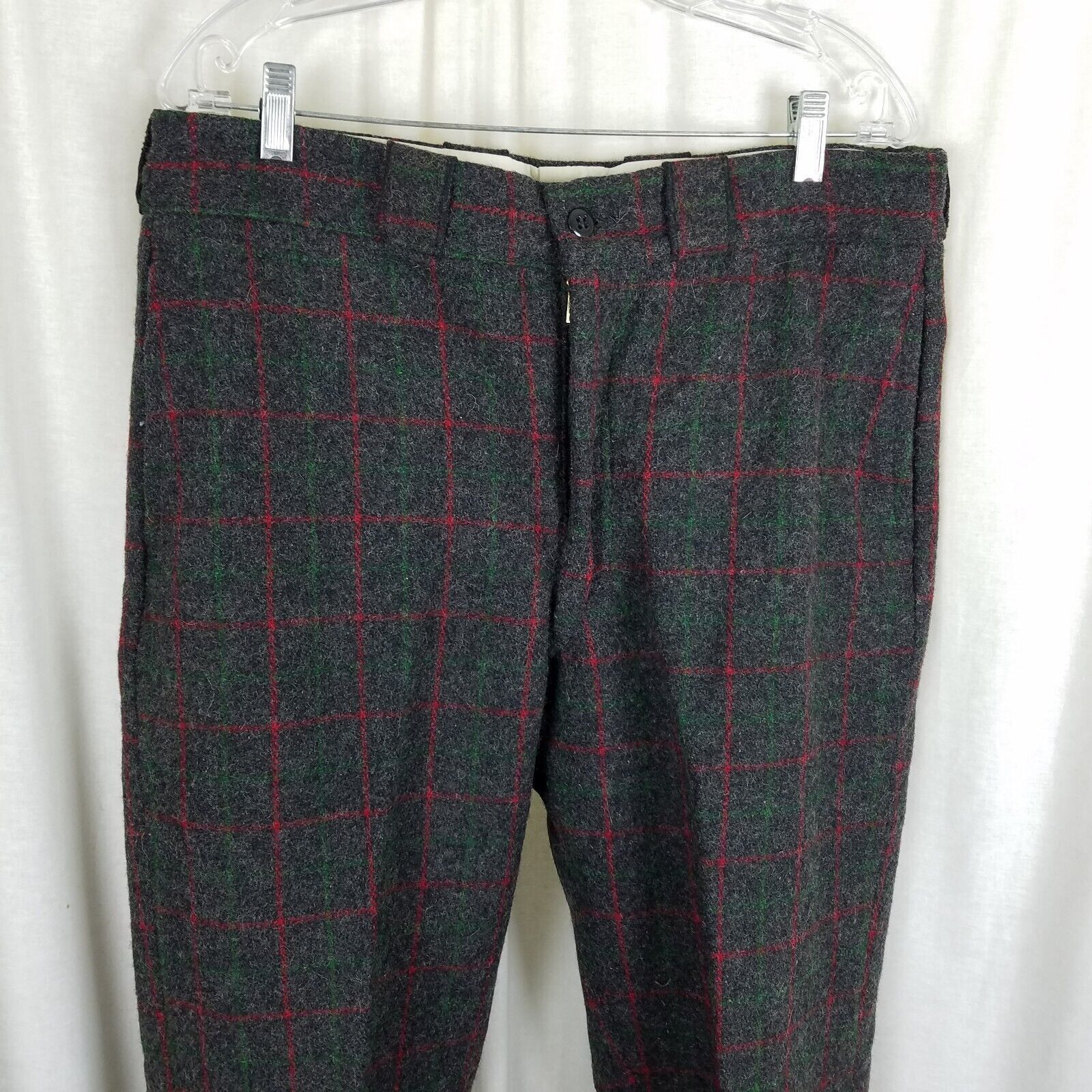 Vintage Vtg Plaid Johnson Wool 8 Points Pants 36x31 Suspender Ready Size US 36 / EU 52 - 8 Thumbnail