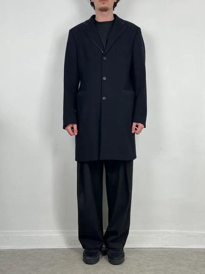 Jil Sander Jil Sander Navy Wool Long Coat Size US M / EU 48-50 / 2 - 2 Thumbnail