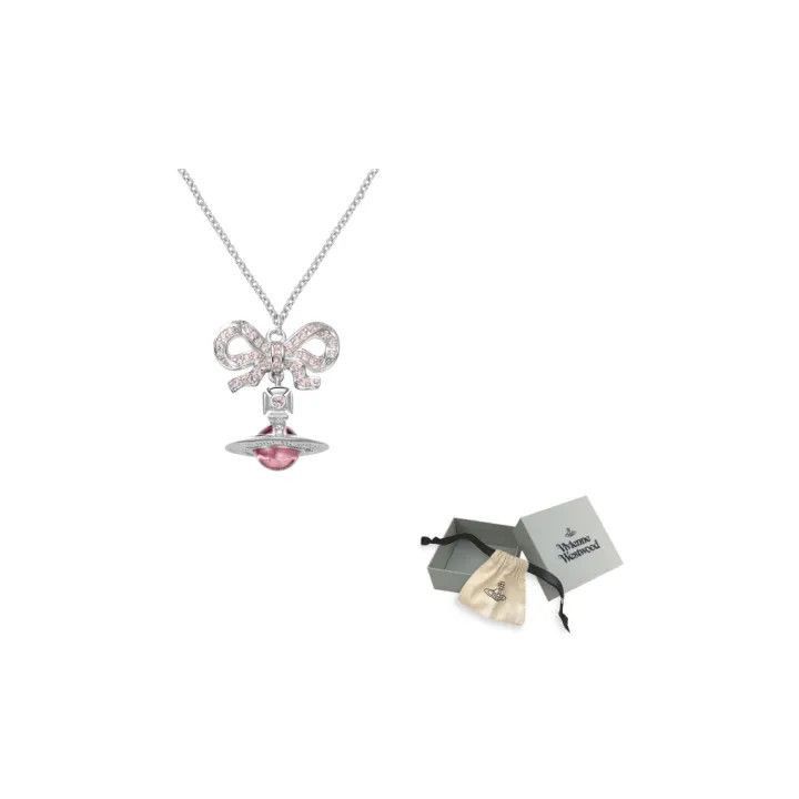 Vivienne Westwood Vivienne Westwood Octavie Bow Pendant Necklace Size ONE SIZE - 1 Thumbnail