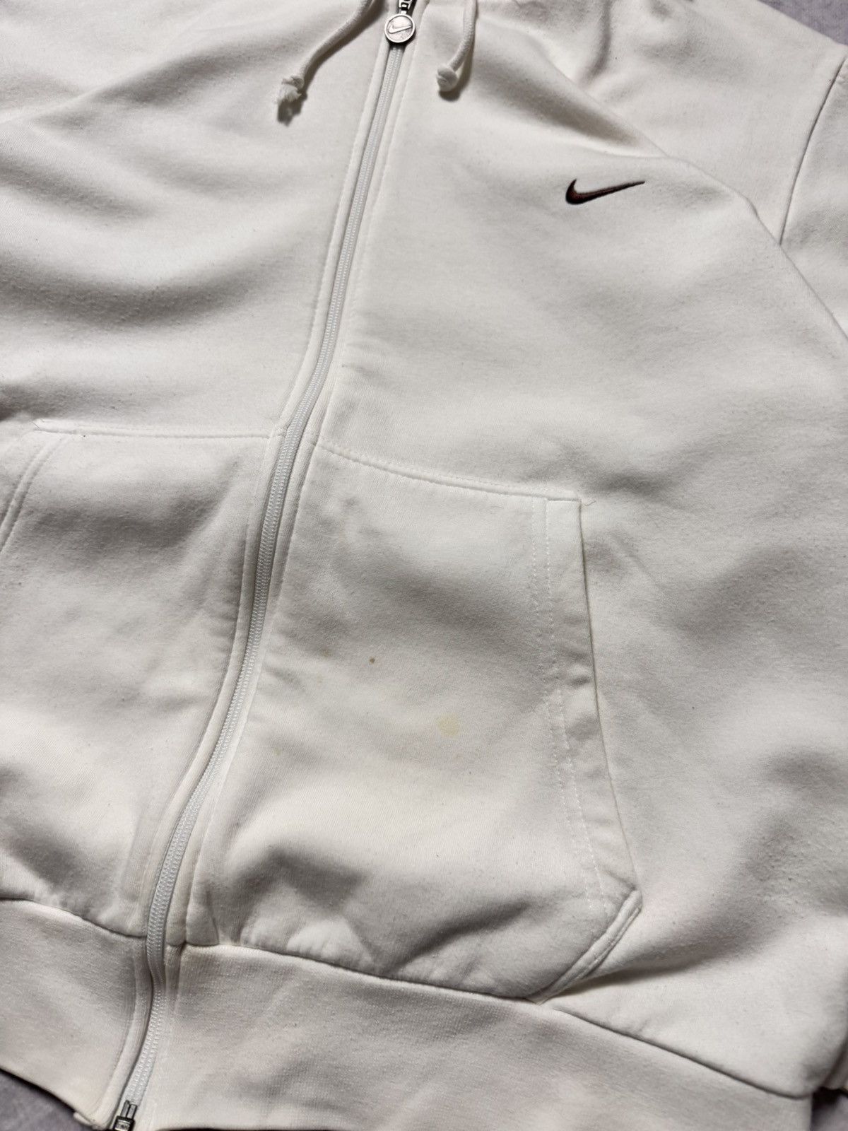 Nike × Vintage 00s Nike Vintage Mini Swoosh Oversize Zip Hoodie Y2K Size US L / EU 52-54 / 3 - 5 Thumbnail