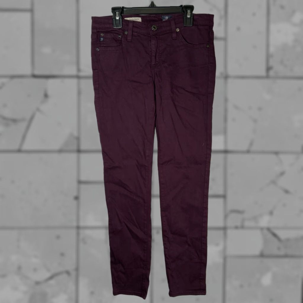 Vintage AG Adriano Goldschmied Red Stevie Ankle Pants Womens Size 27R x 29 Size 27" / US 4 / IT 40 - 1 Thumbnail