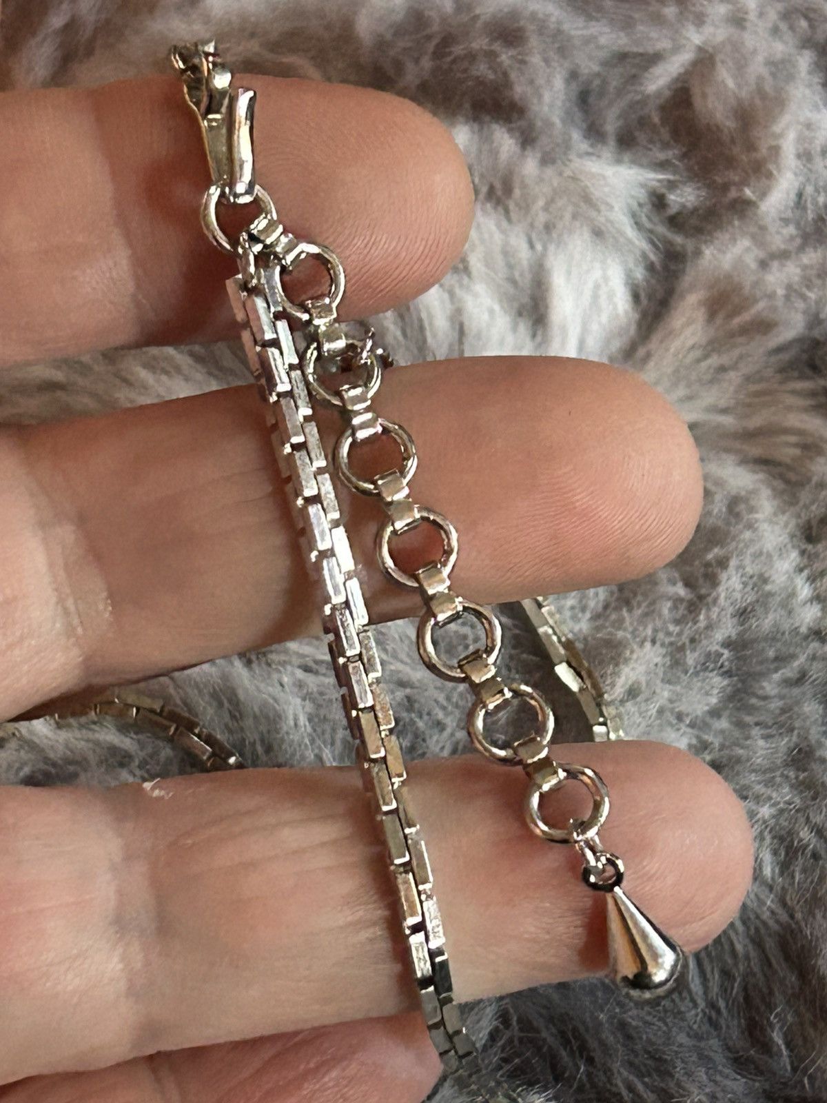 Vintage Vintage Monet silver chain hook clasp necklace Size ONE SIZE - 7 Thumbnail