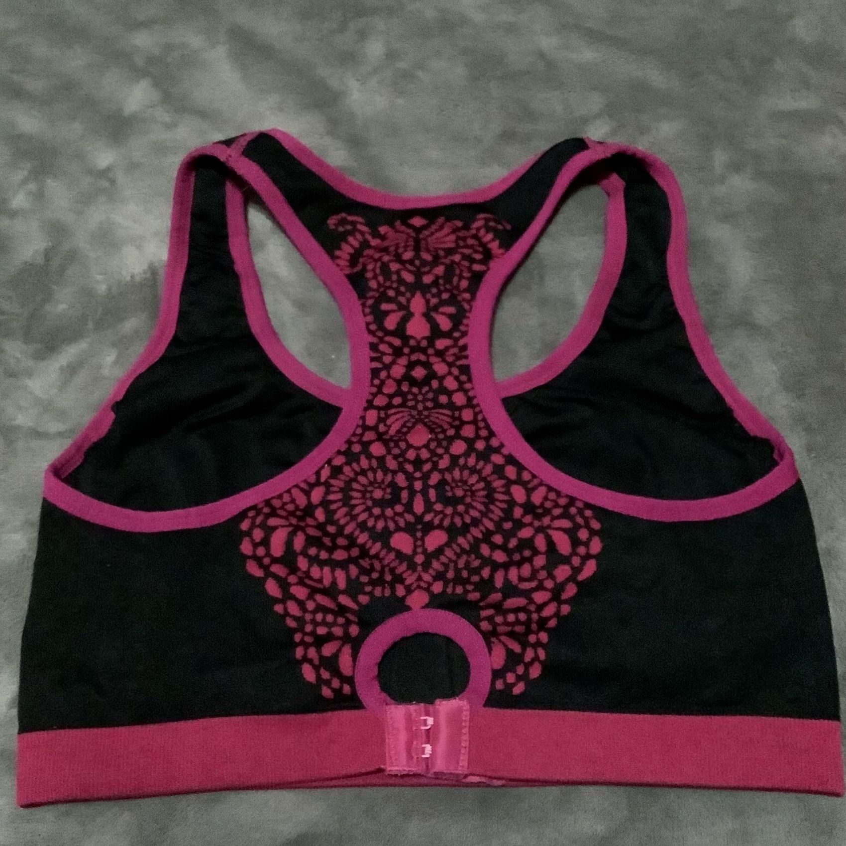 Pinko HALF MOON ACTIVE BRA Pink Black Size Large Women's Sports Bra Moon No Pads L аксесс Size ONE SIZE - 3 Thumbnail