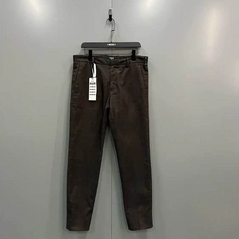 Fendi Fendi Summer Dark Brown Cotton Casual Pants 0089 Size US 30 / EU 46 - 1 Thumbnail