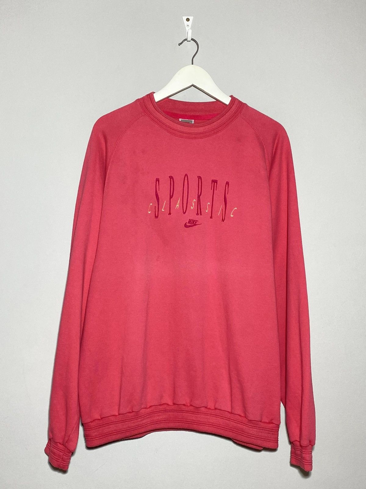 Nike 🔥 VINTAGE 90s NIKE SPORTS CLASSIC CREWNECK SWEATSHIRT RARE Size US XL / EU 56 / 4 - 1 Thumbnail