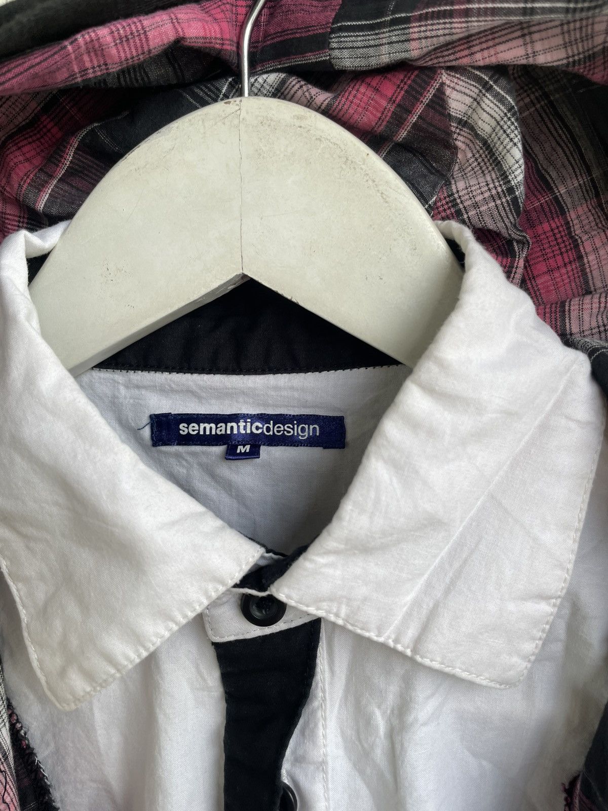 If Six Was Nine 2000s Semantic Hooded Layered Jacket Plaid Shirt Y2K Japan Size US S / EU 44-46 / 1 - 4 Thumbnail