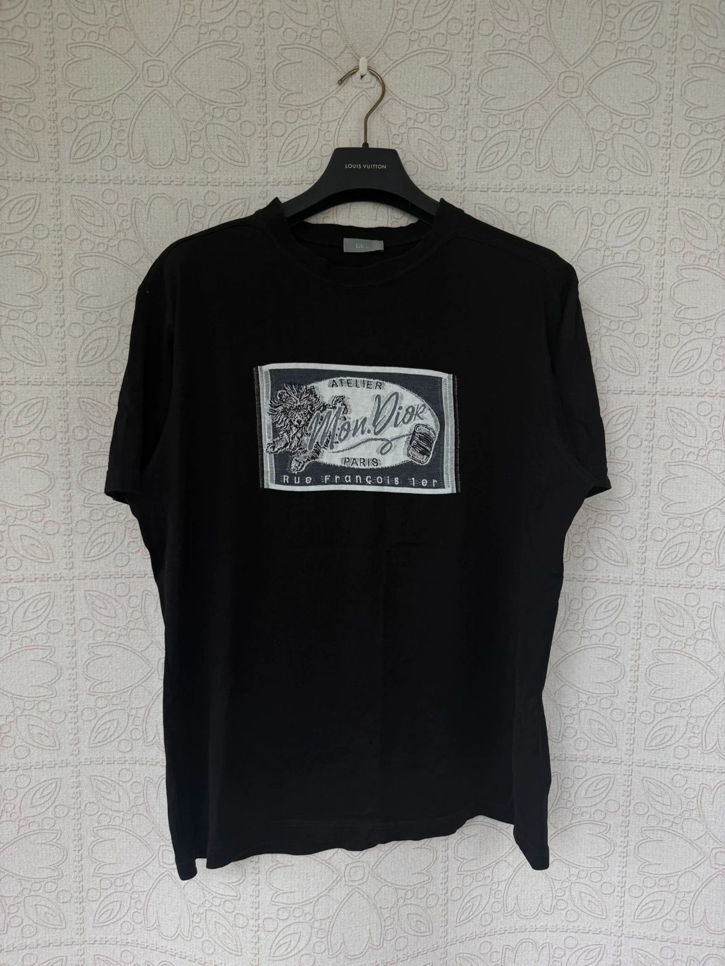 dior black knitted short sleeve t-shirt