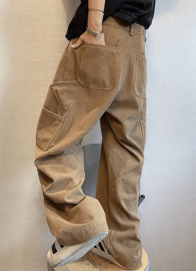 Japanese Brand × Vintage Vintage Street Washed Loose Fit Khaki Work Pants Size US 32 / EU 48 - 4 Thumbnail