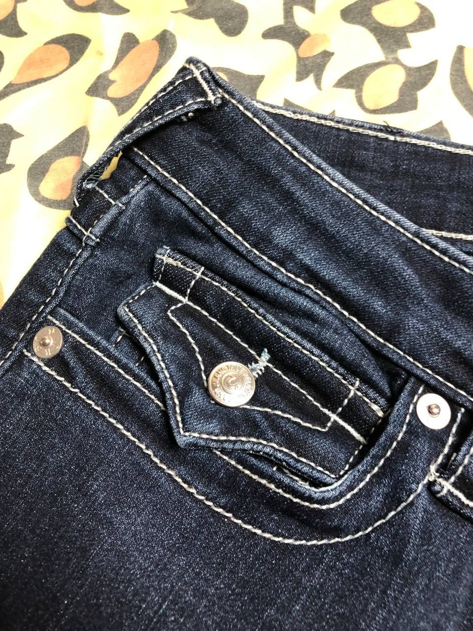 True Religion × Vintage Vintage True Religion Bobby Big T Y2K Denim Flare Jeans Size 30" / US 8 / IT 44 - 12 Thumbnail