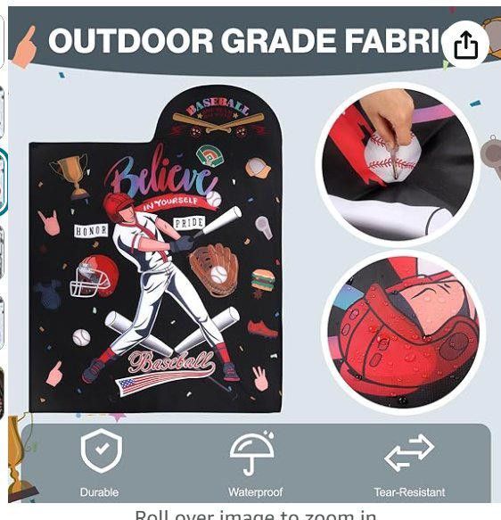 Designer Sleeping bag, 3 season to 50degrees, 71"x29", Baseball Size ONE SIZE - 1 Thumbnail