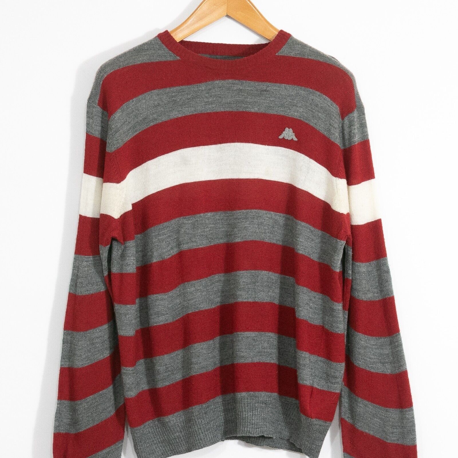 Kappa × Vintage Kappa Wool Blend Striped Sweater XL - Lightweight Distressed Size US XL / EU 56 / 4 - 2 Thumbnail