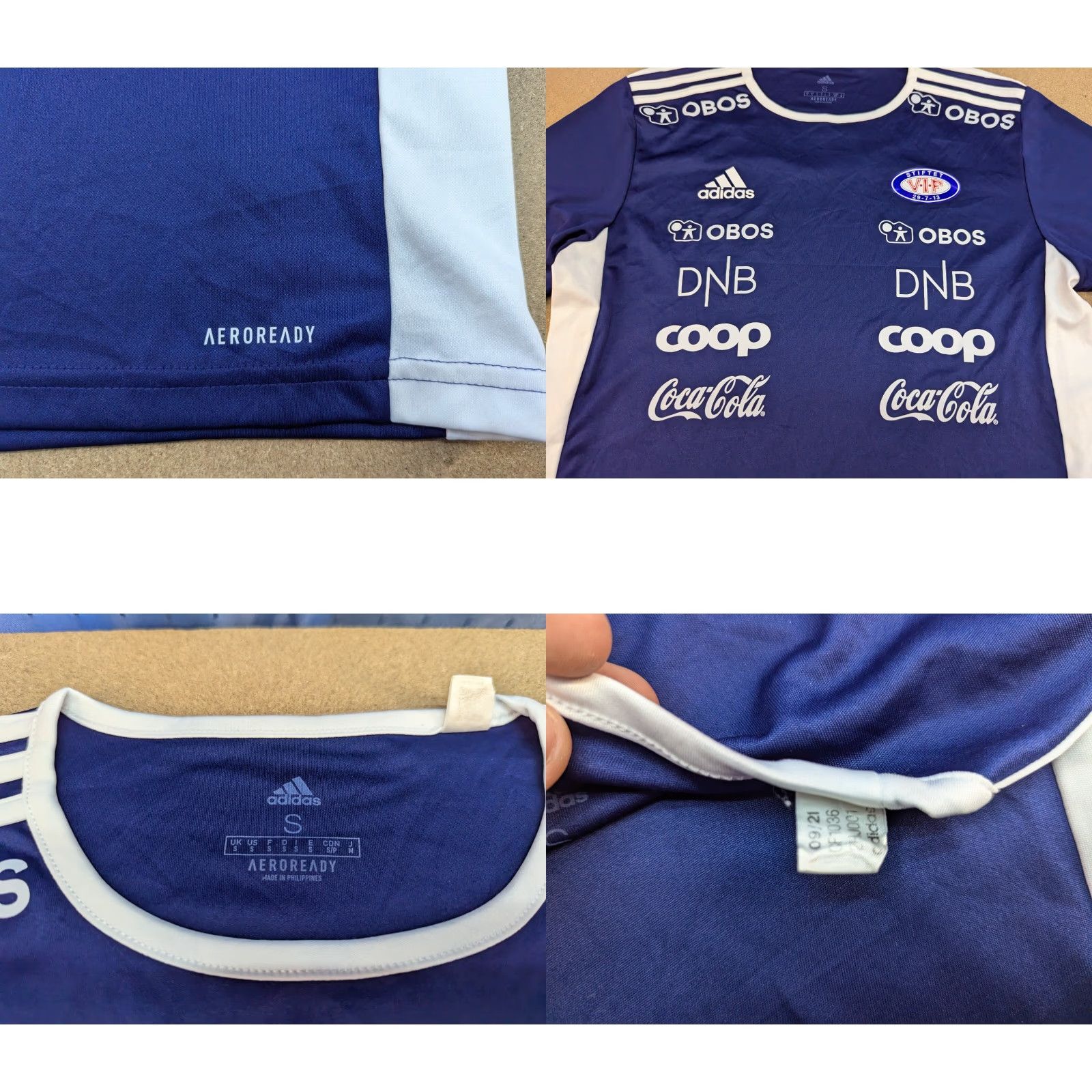 Adidas adidas Jersey Football VIF Valerenga 2021 Oslo Norway Blue Small S Men Short Sleeve Training Quick Dry Nike? Size US S / EU 44-46 / 1 - 9 Thumbnail