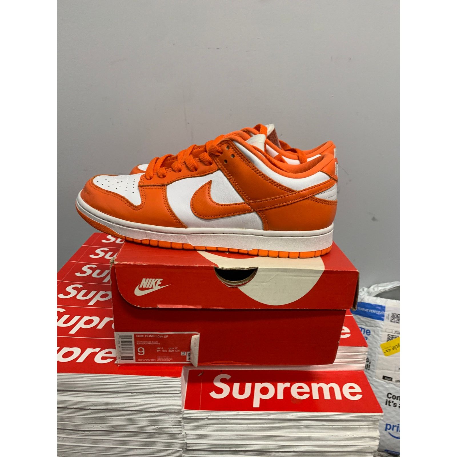Nike Nike Dunk Low Orange White SP Syracuse Size 9 Used SHIPS NOW Size US 9 / EU 42 - 4 Thumbnail