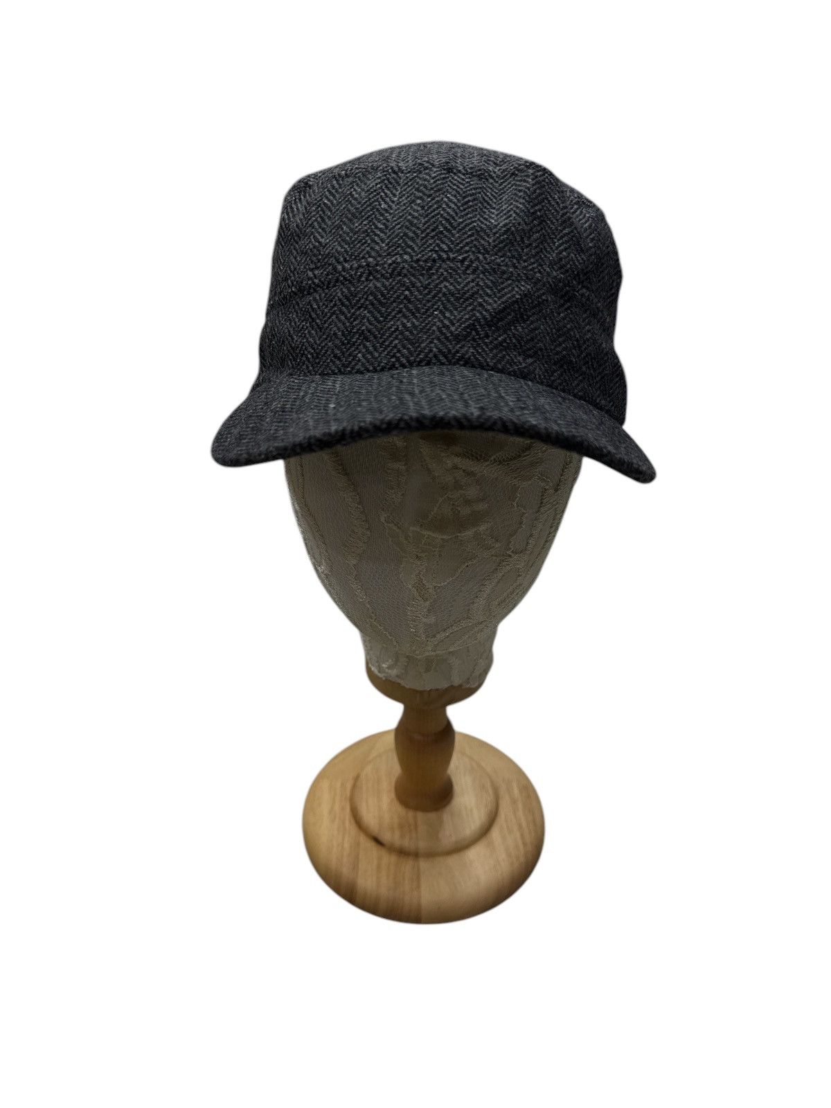 Japanese Brand MIXED WOOL HERRINGBONE PAINTER CAP HAT Size ONE SIZE - 4 Thumbnail