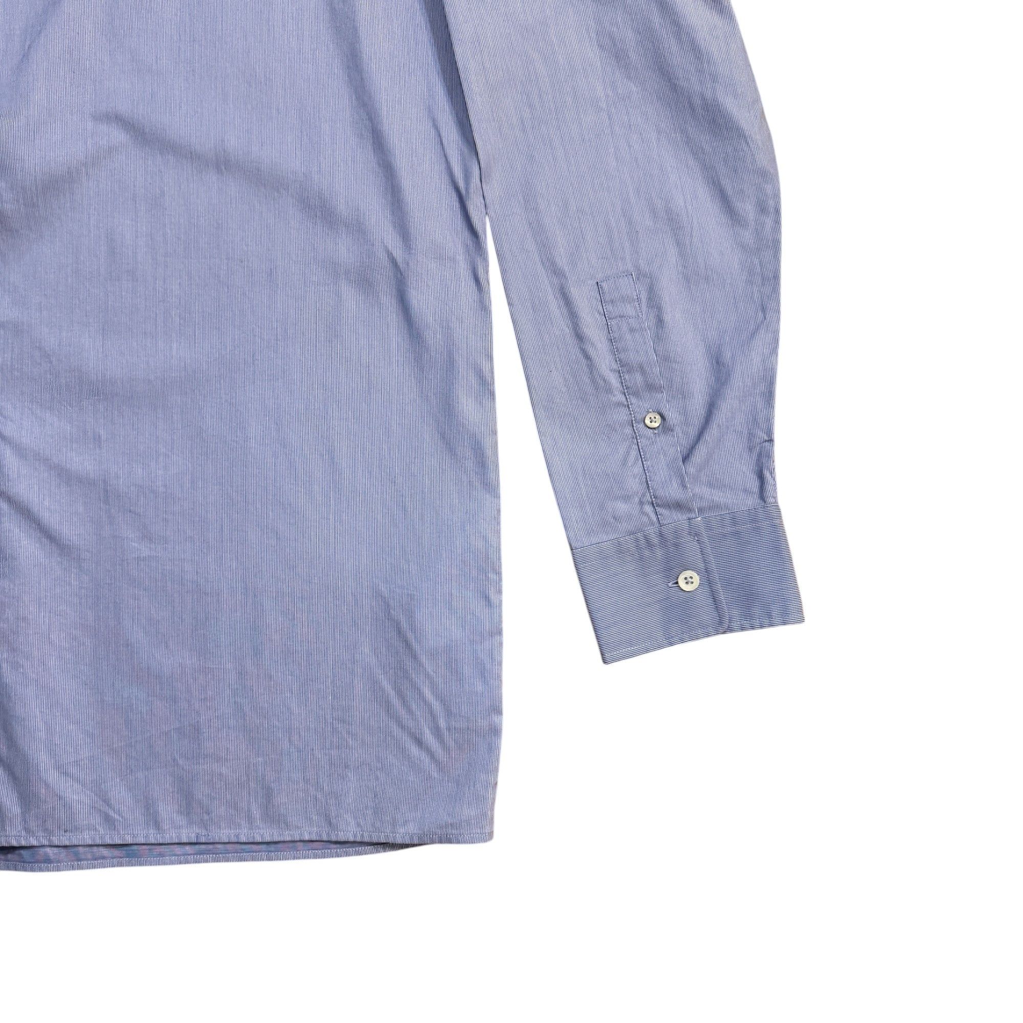 Maison Margiela White & Blue Micro Stripe Shirt Size US L / EU 52-54 / 3 - 5 Thumbnail