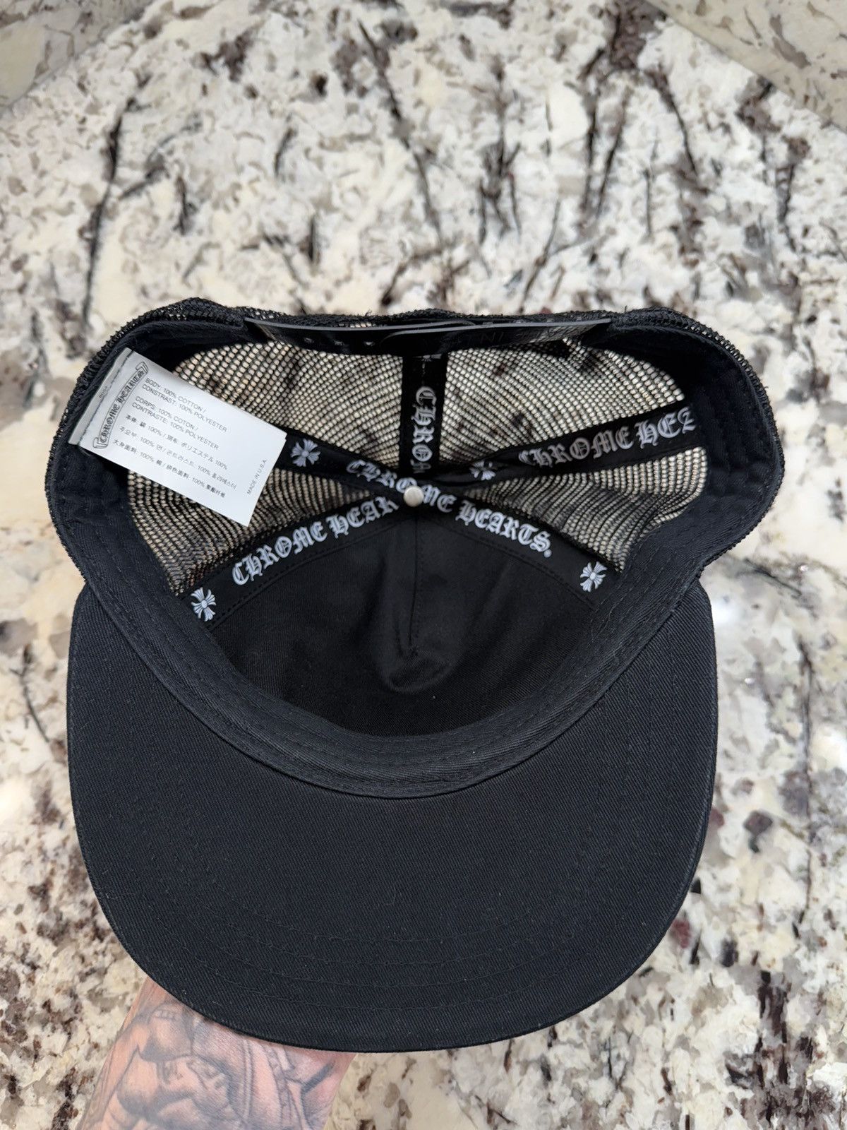 Chrome Hearts Chrome Hearts King Taco Patch Trucker Hat Black White Size ONE SIZE - 9 Thumbnail