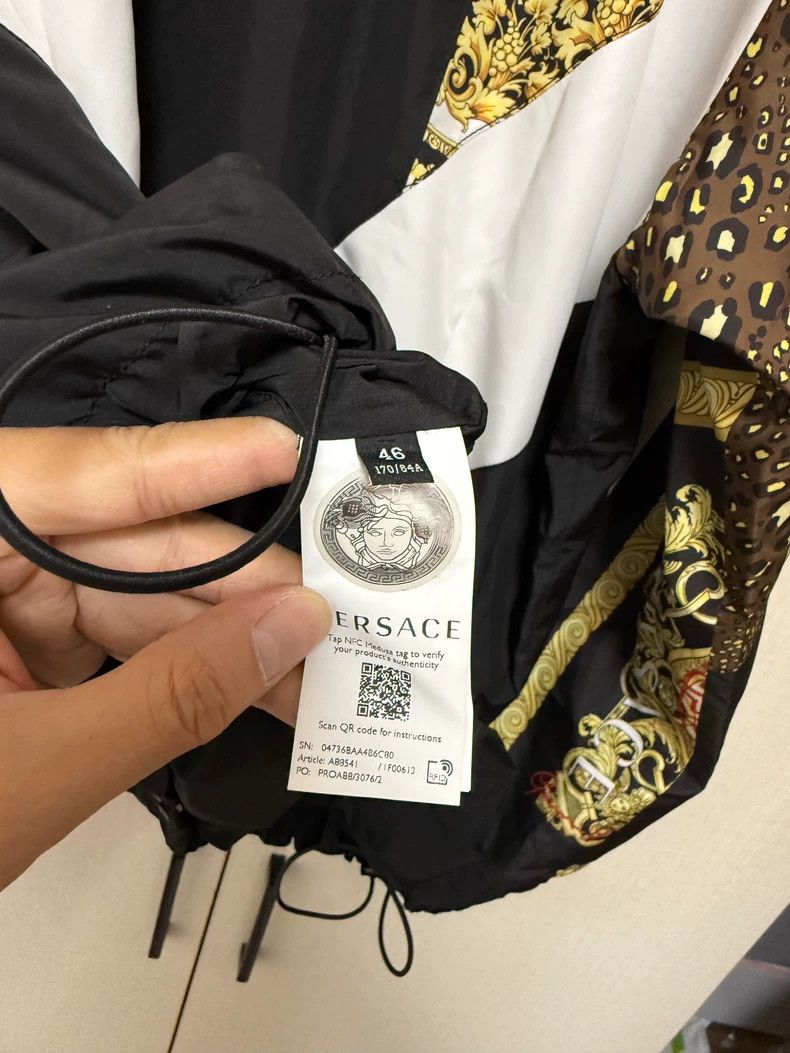 Versace Versace Men's black gold printed zippered jacket Size US L / EU 52-54 / 3 - 6 Thumbnail