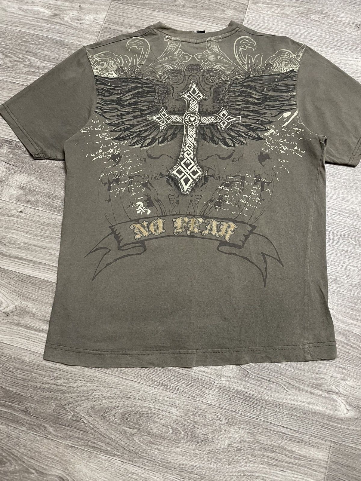 No Fear Vintage No Fear 2000s Graphic Tee Olive Green Y2K Streetwear Size US M / EU 48-50 / 2 - 15 Thumbnail