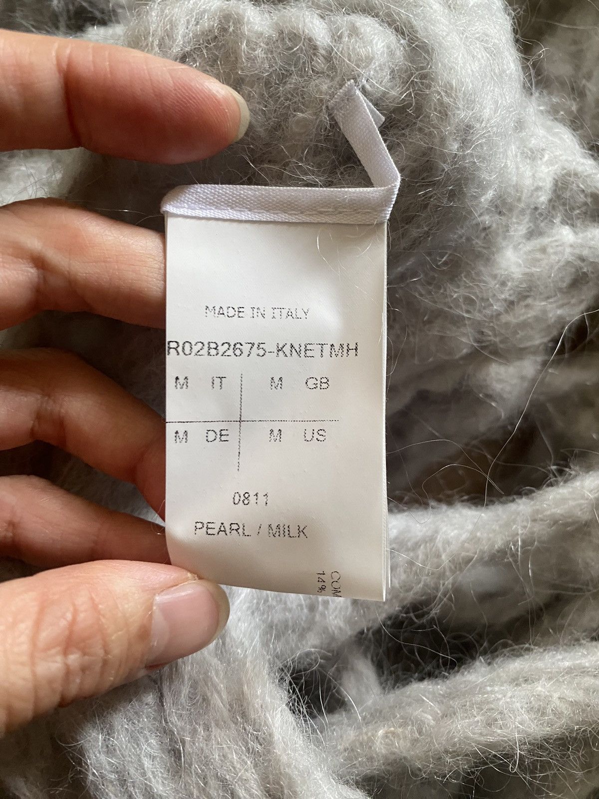 Rick Owens [Runway 80% OFF SALE] Rick Owens alpaca knit web top Size US M / EU 48-50 / 2 - 12 Thumbnail