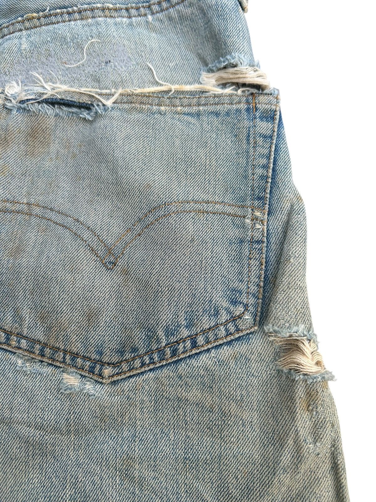 Levi's × Vintage 60s-70s THRASHED Levi's 6 Selvedge Vintage Denim Jeans Size US 32 / EU 48 - 12 Thumbnail