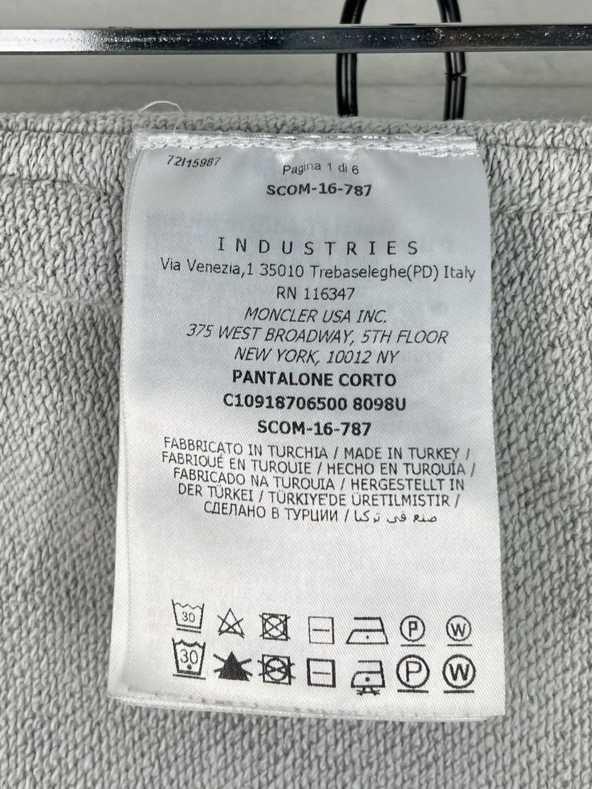 Moncler MONCLER Shorts Cotton Pantalone Corto Side Bands Gray Men's Size US 36 / EU 52 - 11 Thumbnail