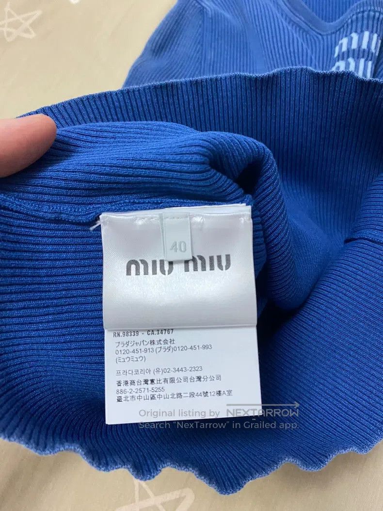 Miu Miu Miu Miu 40 Knitted short sleeve Size M / US 6-8 / IT 42-44 - 2 Thumbnail
