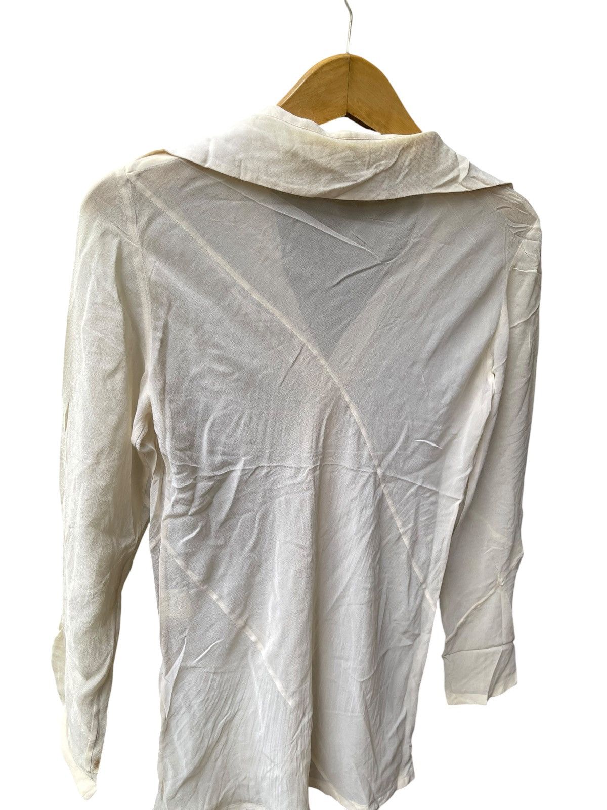 Gucci 1997 Gucci Tom Ford Rayon/Silk Sheer Mesh Cowl Neck Shirts Size S / US 4 / IT 40 - 9 Thumbnail