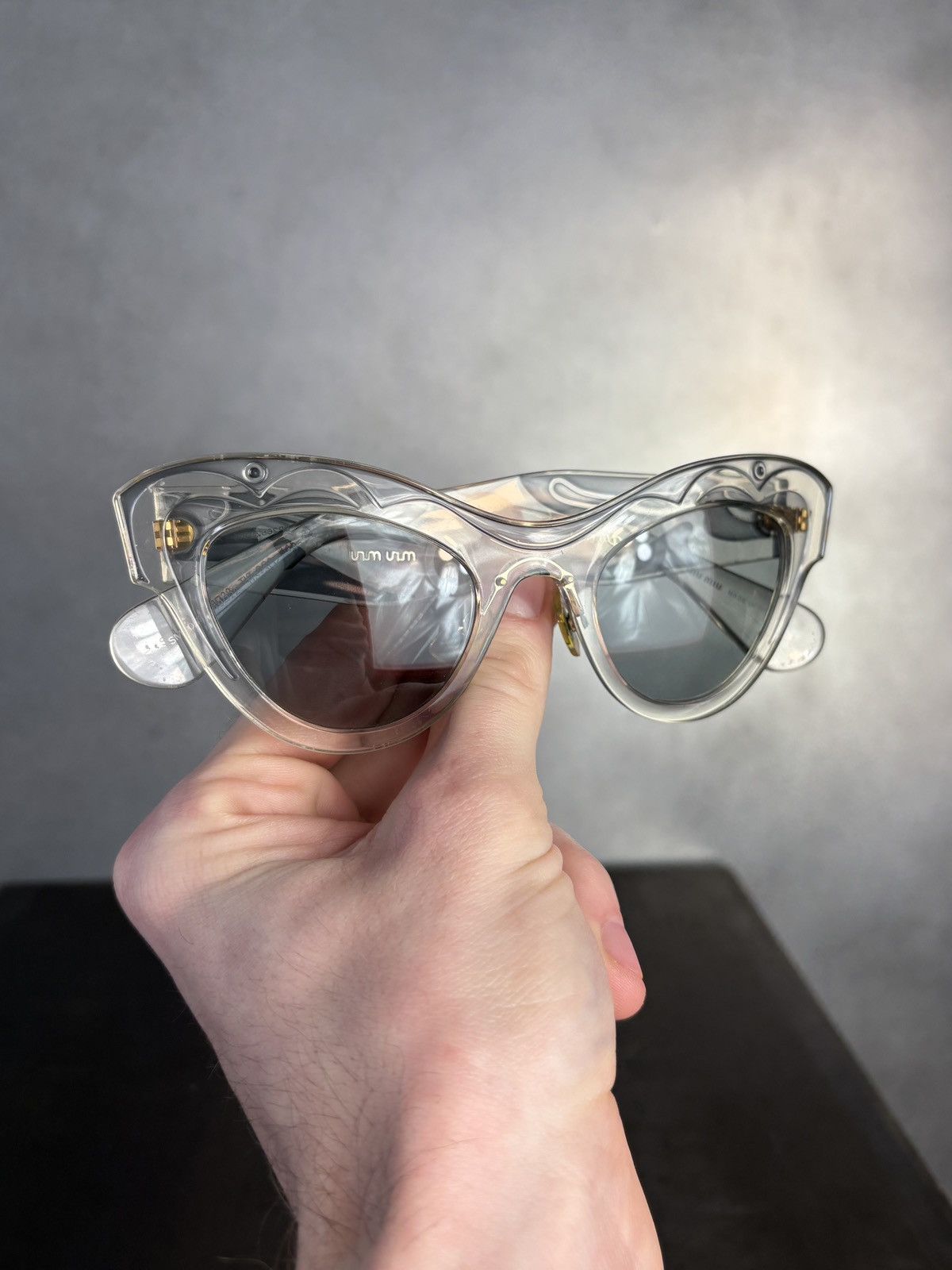 Miu Miu × Prada S/S 2014 Miu Miu Sunglasses Indie Sleeze Clear Translucent Size ONE SIZE - 13 Thumbnail