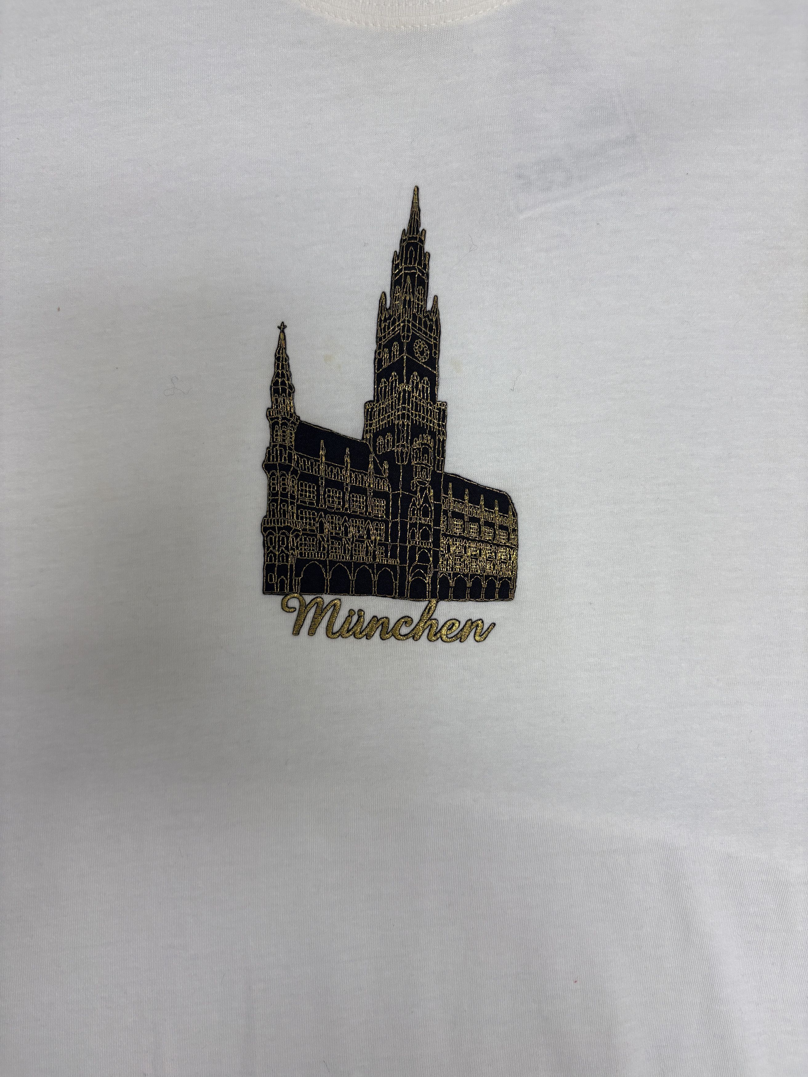 Vintage Munchen Neues Rathaus Vintage White T-Shirt Tee Size US XL / EU 56 / 4 - 2 Thumbnail