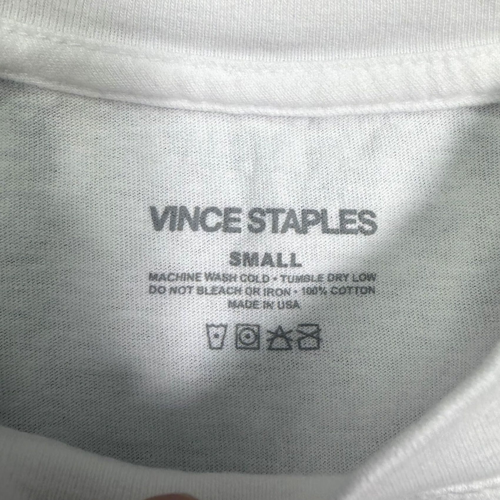 Vince Vince Staples Shirt Mens Small White What Happened To USA Graphic Tee T-Shirt Size US S / EU 44-46 / 1 - 2 Thumbnail