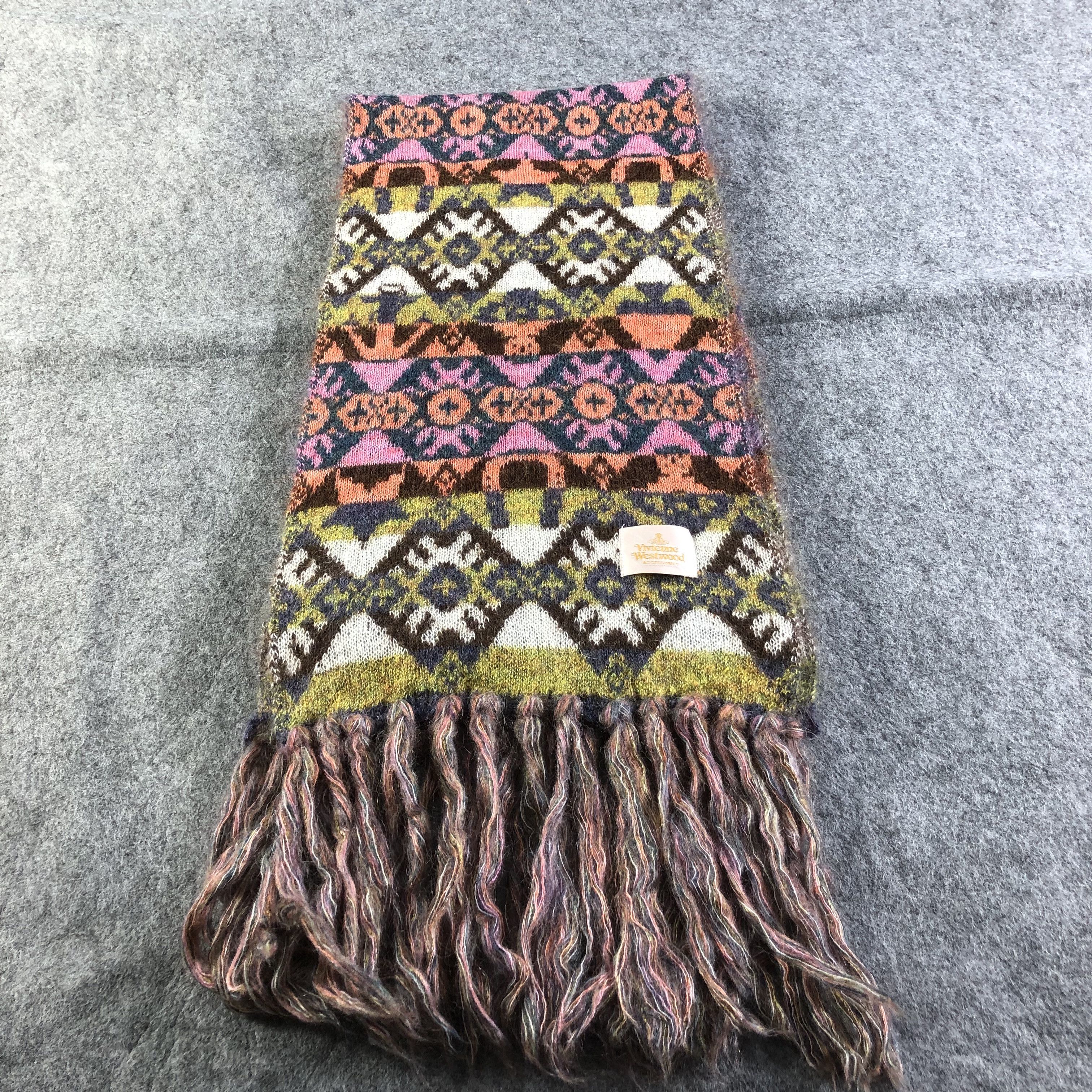 Vivienne Westwood Vivienne Westwood Navajo Wool Scarf Muffler V1795 Size ONE SIZE - 3 Thumbnail