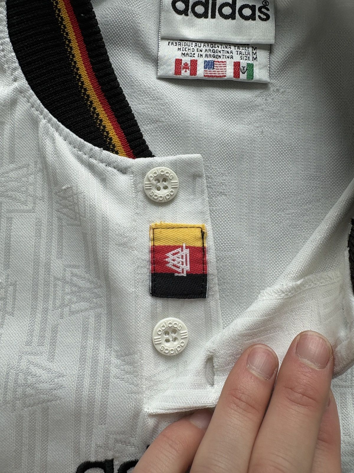 Adidas Vintage 1996 Adidas Germany Home Jersey Size US L / EU 52-54 / 3 - 5 Thumbnail