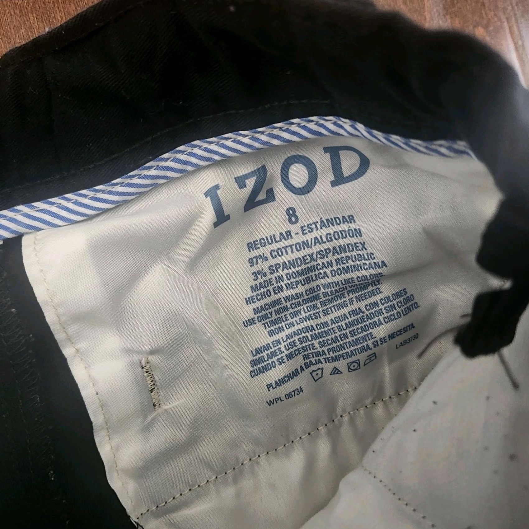 Izod IZOD Womens Black Chino Pants Size 8 Stretch Slim Fit Casual Work Size 30" / US 8 / IT 44 - 6 Thumbnail