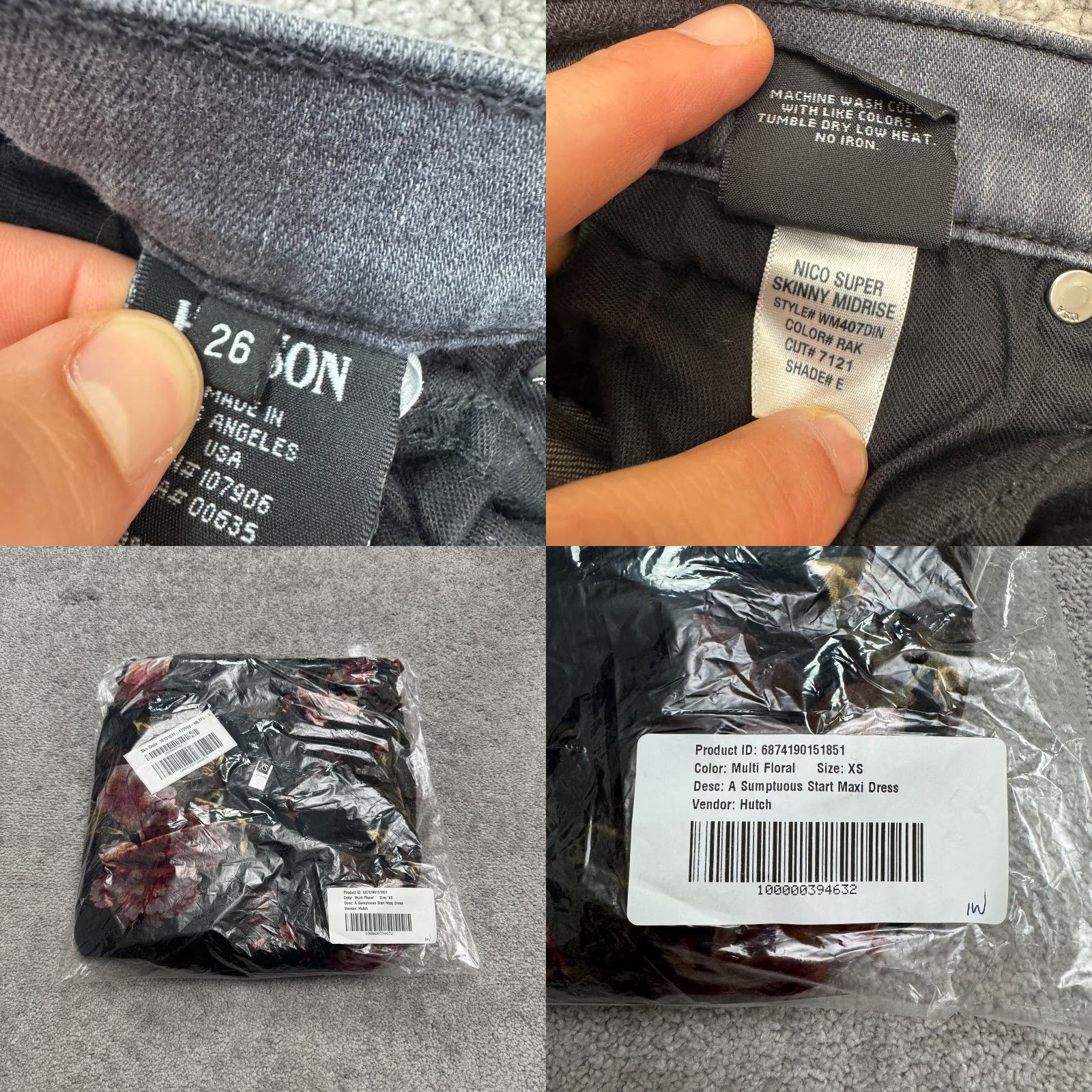 Hudson HUDSON Nico Jeans Denim Skinny Mid Rise Women 26 Gray Stone Wash 28x30 City Streetwear Modern Size 26" / US 2 / IT 38 - 8 Thumbnail