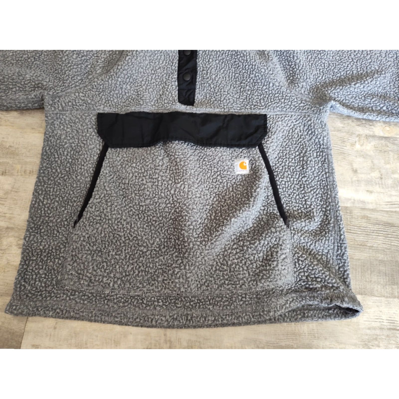 Carhartt Carhartt Women's Relaxed Fit Deep-Pile Fleece Quarter-Snap Pullover Slate Gray M Size M / US 6-8 / IT 42-44 - 6 Thumbnail